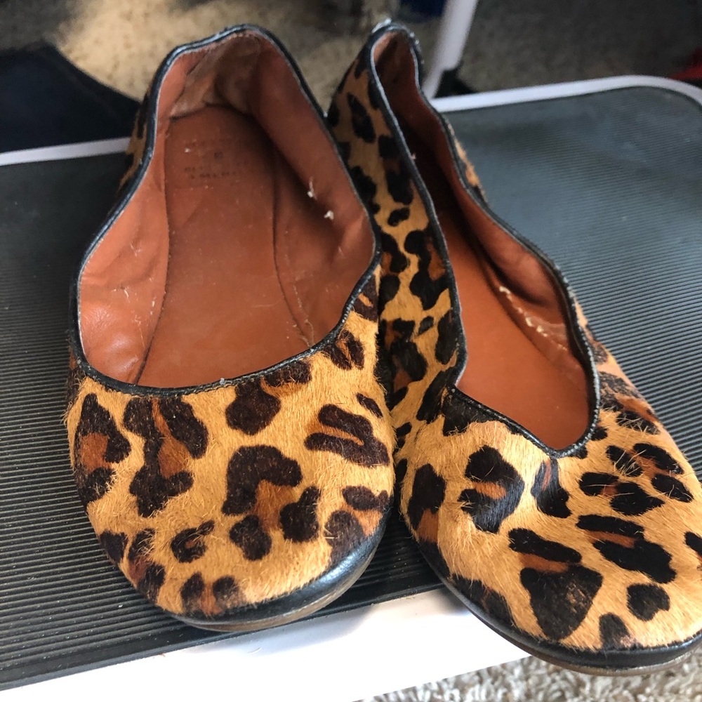 Leopard print flats